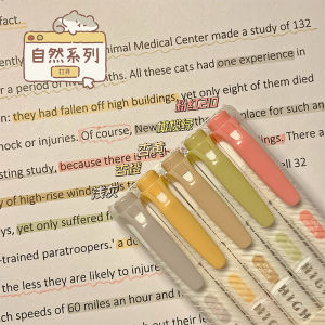 Fiber Tip Fluorescent Highlighter Pen Dual Head Colorful Notebook Marking Pen High Aesthetic Value for Students Note Taking