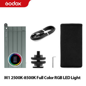 Godox M1 2500K-8500K Full Color RGB LED Light Pocket Size Type-C Rechargeable LED Video Creative Light Multiple Special Effects
