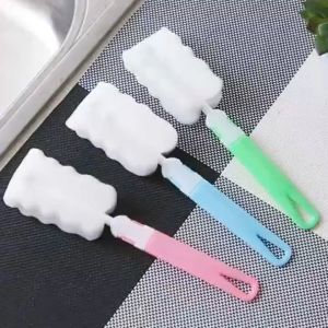 Baby Milk Bottle Washing Sponge Brush Long Handle Feeding Cleaning Cup Accessories Berus Botol Susu 奶瓶刷