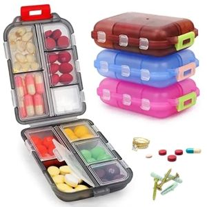 10 Grid Pill Case Medicine Tablet Storage Compartment Portable Separation Capsule Box Travel Daily Intake Pill Box