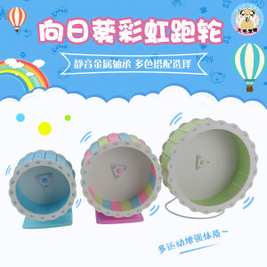 Silent Rainbow Running Wheel for Hamsters Kinkajous Golden Retriever Squirrels Hedgehogs Sports Toy with Track And Stand