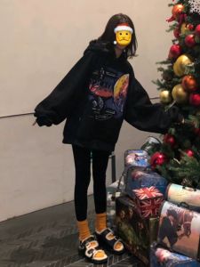 QIANSHUIYIYUN | Thickened Hooded Womens Sweatshirt Jacket for Autumn and Winter