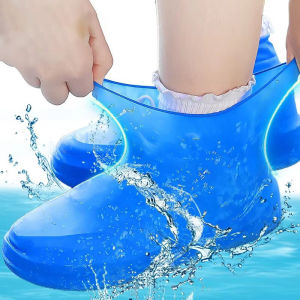 3/1Pairs Waterproof Non-slip Rain Shoes Covers Reusable Latex Shoe Thickened Boots for Indoor Exterior Rainy Household Products