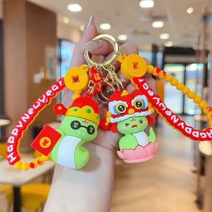 Year of the Snake keychain Fortuna keychain Snake Pendant Keychain New Year Gifts School bag key chain pendant
