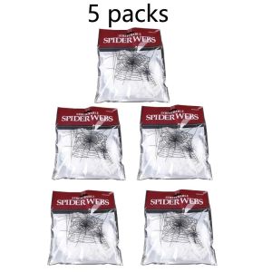 -Stretchable Spider Webs with 2 Spiders EachParty Supplies Halloween Cobweb Decorations for Haunted Houses Room and Home Decor