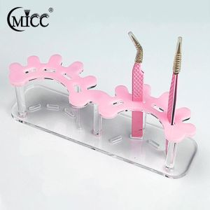 Acrylic Eyelash Tweezers Storage Rack Tweezer Organizer Holder Stand Eyelash Extension Tools Makeup Beauty Shelf 8 Holes