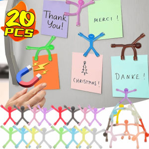 Dizoey 20/1x Refrigerator Magnets Mini Man Flexible Fridge Magnetic Sticker Colorful Fridge Magnet Man Office Whiteboard Lockers Magnet