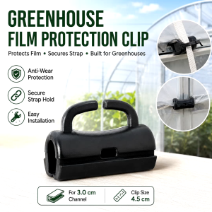 5PCS Greenhouse Film Fixing Clip Anti-Wear Strap Holder for Garden Tunnel