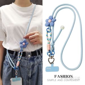 สายรัดโทรศัพท์มือถือแบบยาวสำหรับเดินทางกลางแจ้ง สายรัดแบบสะพายข้าง สายรัดแบบสะพายไหล่ได้หลายวิธี สร้อยคอแบบแข็งแรง