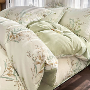 Grace | Bộ Chăn Ga Gối Bốn Món Cotton Dày Mềm