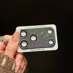 1Set Matte Diamonds Protective Film For iPhone 17 Pro Max 17 Pro Full Coverage Ultra-Thin Camera Lens Protector Drop Metal Frame