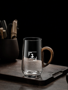 FLOWER MOO | Engraved Thick Glass Tea Cup