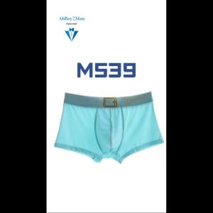 Mens Boxer : Cartoon Belt Print Ice Silk Underwear (M539)