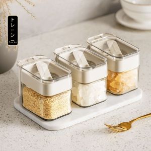 Lọ đựng gia vị thủy tinh FEEKA kèm thìa sang trọng hũ thủy tinh đựng gia vị nhà bếp cao cấp 300ml