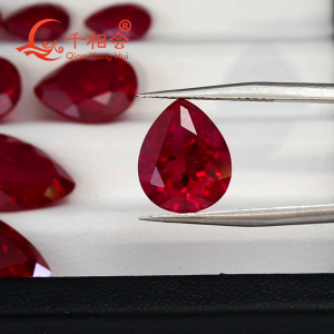 Pear shape Lab Grown Ruby AGL Certificate Pigeon Blood Red Natural Cut Synthetic Corundum Loose gemstone With Visible Inclusions Charms Accessories for DIY