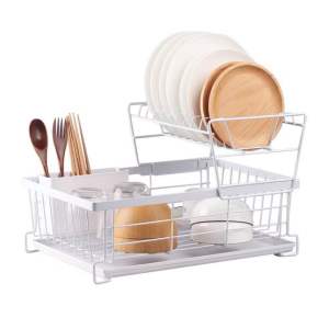 Double Layer Drain Dish Rack Kitchen Drying Dish Rack Kitchen Rack kitchen rack kitchen shelf