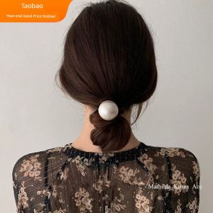 South Korea Simple Hair Ring Temperament Wild Headdress Big Pearl