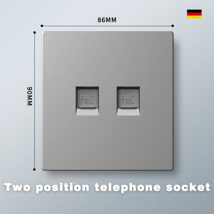 AIFUSEN | Fast Charging USB and Type C Switched Socket Panel Gray