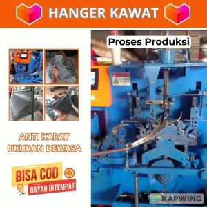 Serba Murah Store - (ISI 60pcs) Gantungan Baju Tebal Anti Karat Murah Gratis Ongkir Hanger Kawat