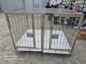 3×4×3 stainless 304 2doors 3/4 square tube with stainless pooptray