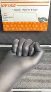 Sarung tangan NITRILE HITAM FOODGRADE Serbaguna isi 100 pcs Disposable | kuat dan tebal | elastis