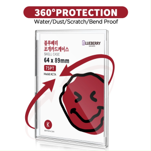 8pcs Blueberry Shell Case Mini Snap Trading Card Holder Recessed Snap Case 75PT UV Protector Photo Albums BERYFAM
