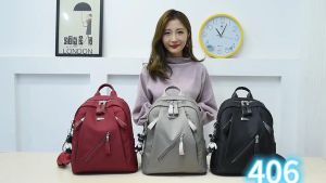 UISN MALL 406 Korean Fashion Campus Nylon Backpack (Waterproof)