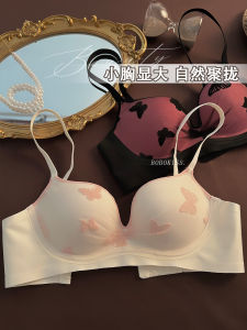 Sweet Pure Desire Girls Bra Boost Small Chest Appear Large Anti-Sagging 2025 New Hot Sale Womens Underwear Nylon Fabric