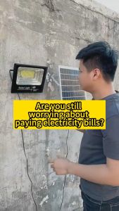 【BUY 1 TAKE 2】98 pesos solar flood light 100W outdoor waterproof IP67 original 606LED 680000mAh with solar panel  garden lamp room night light bulb for courtyard automatic with remote control christmas decorations 2024 As low as 129 pesos