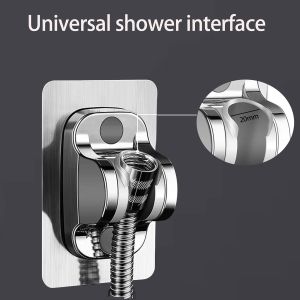 1PC ABS Shower Head Support Universal Waterproof Adjustable Shower Bracket Base Wall Mounted Heavy Duty Shower Head Holder