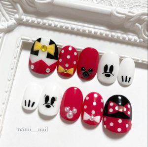 Kuku Palsu Nail Art Mickey Minnie