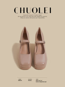 CHUOLEI | Versatile French Style High Heel Mary Jane Flats