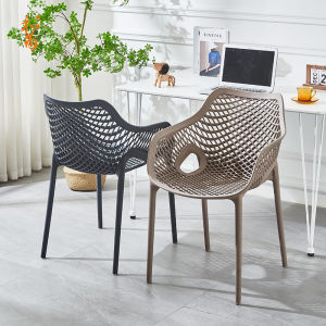 Dining Chairs Plastic Rattan Chair with Backrest Nordic Outdoor Chair Outdoor Patio Waterproof Chair For Camping