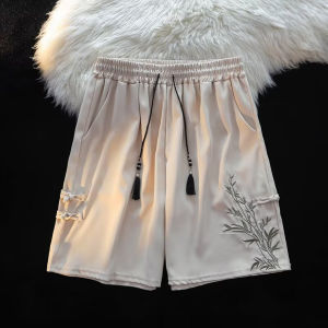 Quần Short Vest Cài Nút Phong Cách Trung Hoa Mới Cho Nữ Mùa Hè Mỏng Năm Điểm Quần Dài Năm Điểm Thường Ngày Cho Cặp Đôi