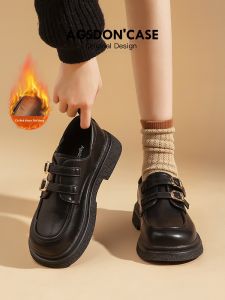 Agsdon | Dép Lười Đế Dày Mới Thu Màu Đen