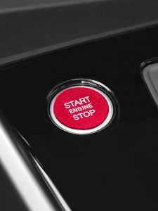 ALCANTARA | Ốp Trang Trí Nút Khởi Động/tắt Máy Bằng Da Sợi Carbon Alcantara Cho Audi A3 8Y S3 2021-2025 Phụ Kiện Nội Thất Ô Tô