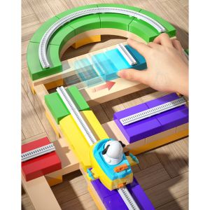 Moving Tracks Car Building Blocks Puzzle Parking Lot Kids Toy Motor Skills Arena Park Train Lego Motor (Ready Stock)