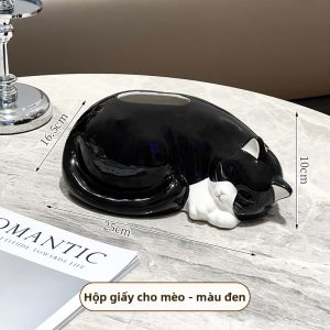 Hộp Giấy Quấn Hình Mèo Sành Điệu Gốm