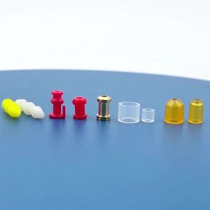 Bimoo 20pcs Jig Assist Hooks Slide Parts Saltwater Fishing Tackle Snapper Silicone Skirts and Rubber Tie Fixed Parts Accessories