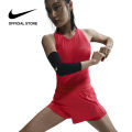 Nike Dri-Fit Women's Swift Mid-Rise 2-in-1 Running Shorts - Light Crimson. 