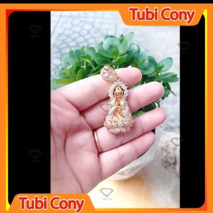Mặt dây chuyền quan âm M1592 - 163 - UA Tubi Cony đính CZ sáng bóng cao cấp