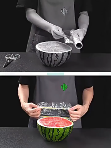 [Isi 100 Pcs] Wrap Plastik Penutup Makanan Karet Food Grade Penutup Buah Sayur Dalam Kulkas Topi Keramas