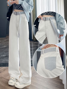 High Waist Straight Leg Jeans Womens Summer Trendy plus Size Casual Slim Wide Leg Pants Light Wash Cotton Stretch Denim