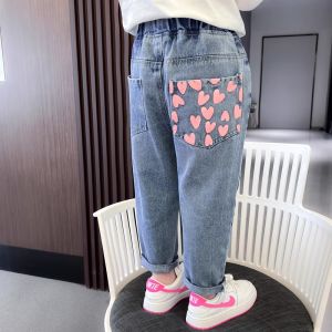 Quần Jeans Denim Nữ Trẻ Phong Cách Hàn Quốc Mùa Thu Quần Dài Có Túi Mới Quần Thường Ngày Cho Bé Cưng Quần Dài Cổ Điển