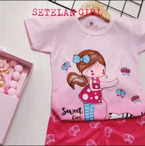 Set baju anak perempuan / setelan anak cewek lucu 1tahun sampai 6 tahun