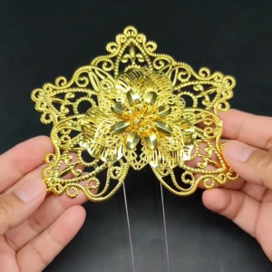 Cucuk Sanggul Tradisional Pengantin Gold Silver Aksesori Rambut Melayu Nikah Tunang Bridal Wanita