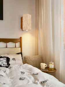 Modern Simplicity Yellow Hole Stone Wall Lamp Living Room Corridor Lighting Designer Creative Bedroom Headboard Japanese Wabi Sabi Style