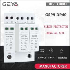 GEYA GSP9 1P+N/2P 18mm SPD 20~40KA Surge Protector Lightning Protection Low-voltage Arrester Device AC275V SPD