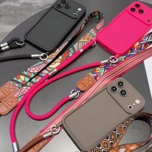 Retro Lanyard Case For iPhone 17 Pro Max 14 12 11 13 15 16 Plus 18 Shockproof Multifunctional Crossbody Neck Cord Strap Cover