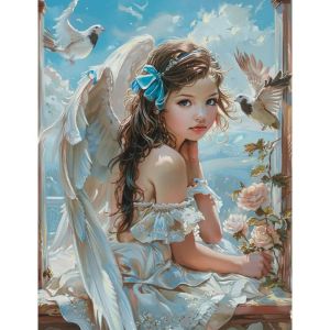 40x50cm Angel Painting By Numbers Wall Decor Diy Crafts Figure Easy Acrylic on Canvas Unique Gift Drawing By Numbers